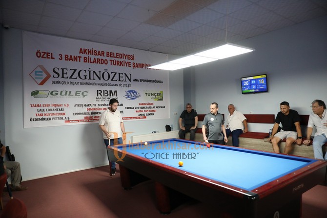 Akhisar Belediyesi Özel 3 Bant Bilardo Türkiye Şampiyonası Başladı