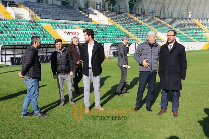 Spor Toto Teşkilat Başkanı Akhisar Belediye Stadyumunu ziyaret etti