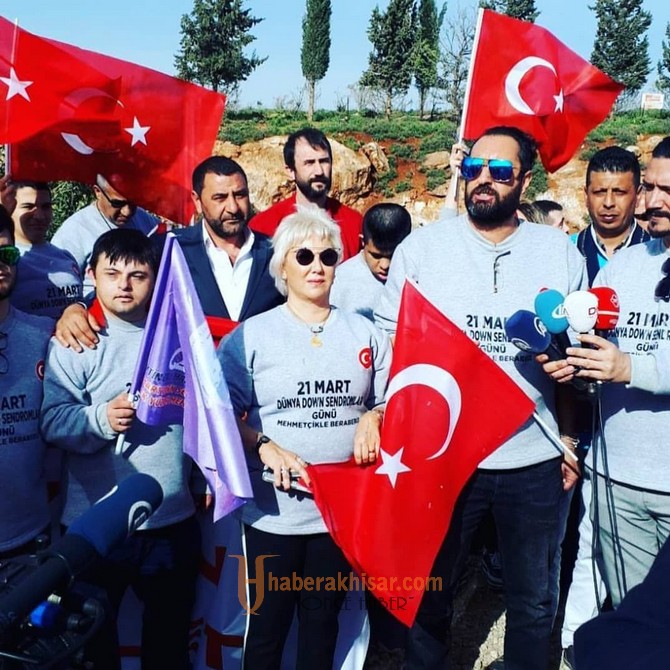 Akhisarlı Down sendromlu çocuklardan Mehmetçiğe destek